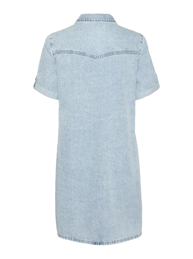 vero moda denim shirt dress Vero Moda Curve Shirt Dress 'VMCMIGGA' in Blue Denim