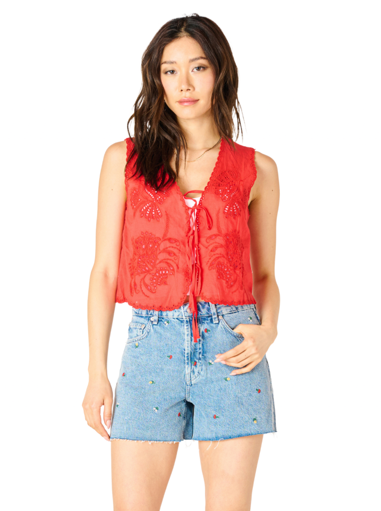 トップス theworldisyouroyster 25ss/KNOT Vest The Whitney Tie Vest by Dex – Therapy Clothing & Co